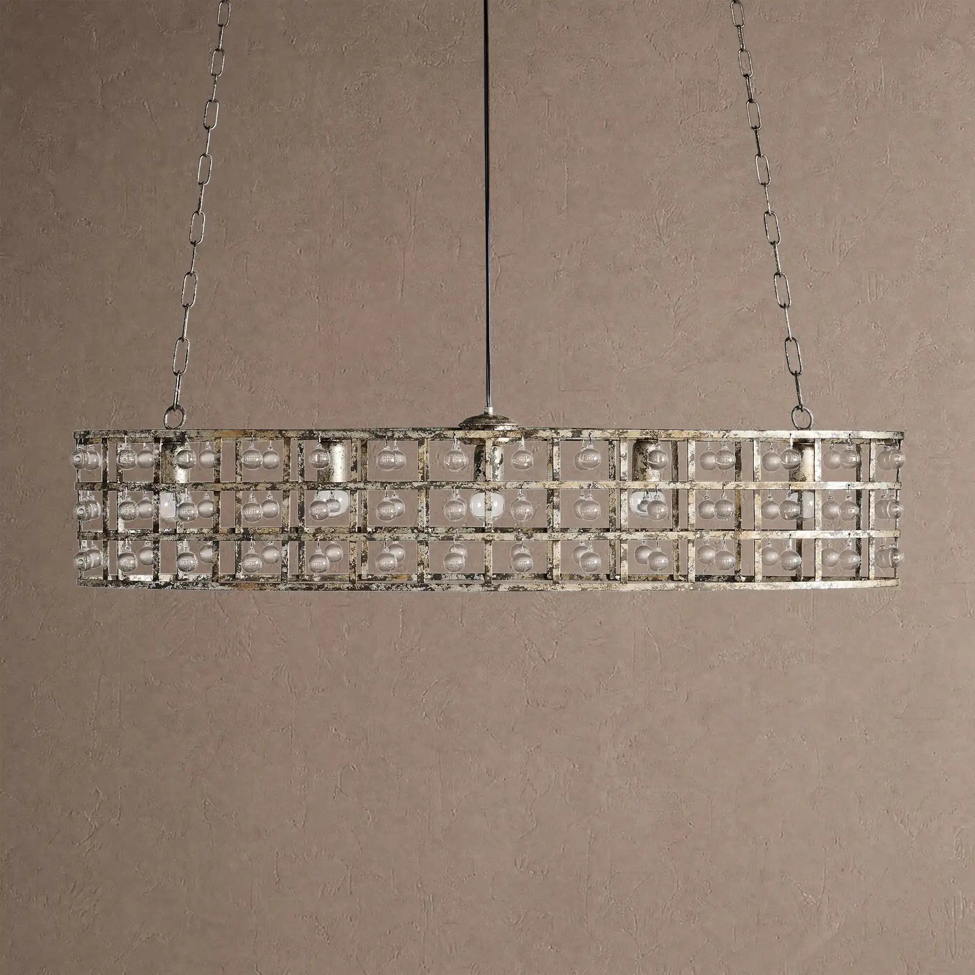 La Caged 5-Light Oval Chandelier - Silver ClayBlushlighting