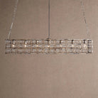 La Caged Rectangular Chandelier 7-Light - Silver ClayBlushlighting