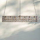 La Caged Rectangular Chandelier 7-Light-Silver Clay-
