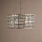 La Caged Round Chandelier 6/8/12 Light - 6-LightSilver ClayBlushlighting