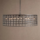 La Caged Round Chandelier 6/8/12 Light - 12-LightBlackBlushlighting
