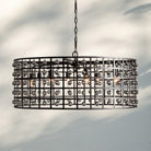 La Caged Round Chandelier 6/8/12 Light - 8 - LightBronzeBlushlighting