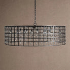 La Caged Round Chandelier 6/8/12 Light - 12-LightBlackBlushlighting
