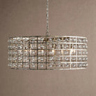 La Caged Round Chandelier 6/8/12 Light - 8-LightSilver ClayBlushlighting