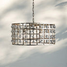 La Caged Round Chandelier 6/8/12 Light - 6 - LightSilver ClayBlushlighting