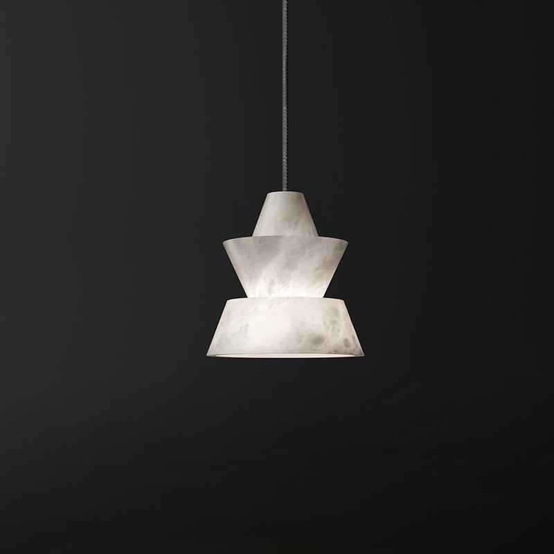 Lab Small Alabaster Coffee Table Pendant, Modern Pendant Light Besides Bed - Blushlighting