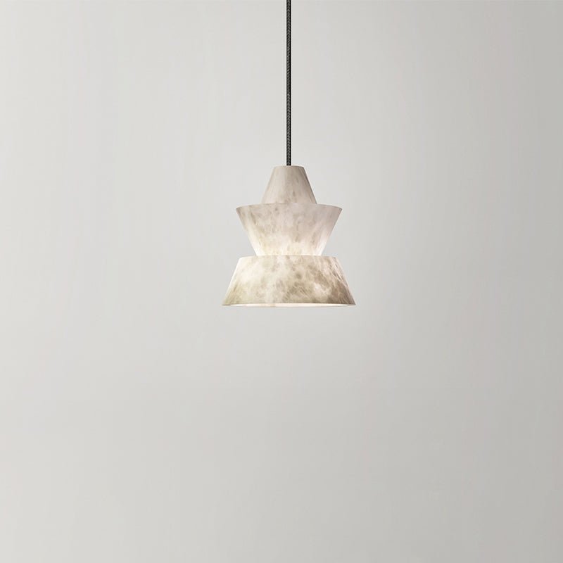 Lab Small Alabaster Coffee Table Pendant, Modern Pendant Light Besides Bed - Blushlighting