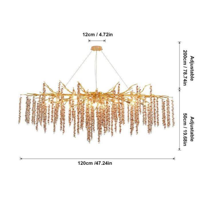 Lacuna Dining Room Branch Chandelier-chandeliers for dining room,chandeliers for stairways,chandeliers for foyer,chandeliers for bedrooms,chandeliers for kitchen,chandeliers for living room-Blushlighting