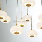 Lanterns Glass 31 Light Round LED Chandelier - Matte BlackBlushlighting