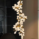 Large Branch Copper Chandelier with Grape Shape Bulbs Unique and Creative Light Fixture for Staircase/ Duplex/ High Ceiling Living Room/ Restaurant-Chandeliers-H 118.1" * D 29.5"-Warm Light-Blushlighting