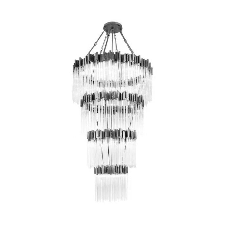 Large Elegant Multi-layers Glam Glass Chandelier for High-ceiling Staircase/Entryway/Living/meeting Room-Chandeliers, Dining Room-Blushlighting-Blushlighting