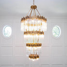 Large Elegant Multi-layers Glam Glass Chandelier for High-ceiling Staircase/Entryway/Living/meeting Room-Chandeliers, Dining Room-Blushlighting-Blushlighting