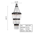 Large Elegant Multi-layers Glam Glass Chandelier for High-ceiling Staircase/Entryway/Living/meeting Room-Chandeliers, Dining Room-Blushlighting-Blushlighting