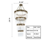 Large Elegant Multi-layers Glam Glass Chandelier for High-ceiling Staircase/Entryway/Living/meeting Room-Chandeliers, Dining Room-Blushlighting-Blushlighting