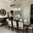 Large Elegant Multi-layers Glam Glass Chandelier for High-ceiling Staircase/Entryway/Living/meeting Room-Chandeliers, Dining Room-Blushlighting-1 Layer/D30"*H44"-Gold-Warm Light-Blushlighting