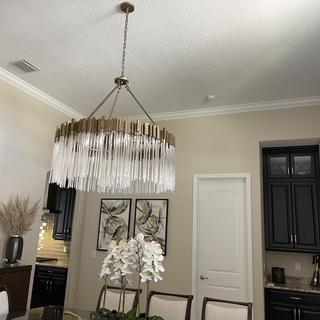 Large Elegant Multi-layers Glam Glass Chandelier for High-ceiling Staircase/Entryway/Living/meeting Room-Chandeliers, Dining Room-Blushlighting-Blushlighting