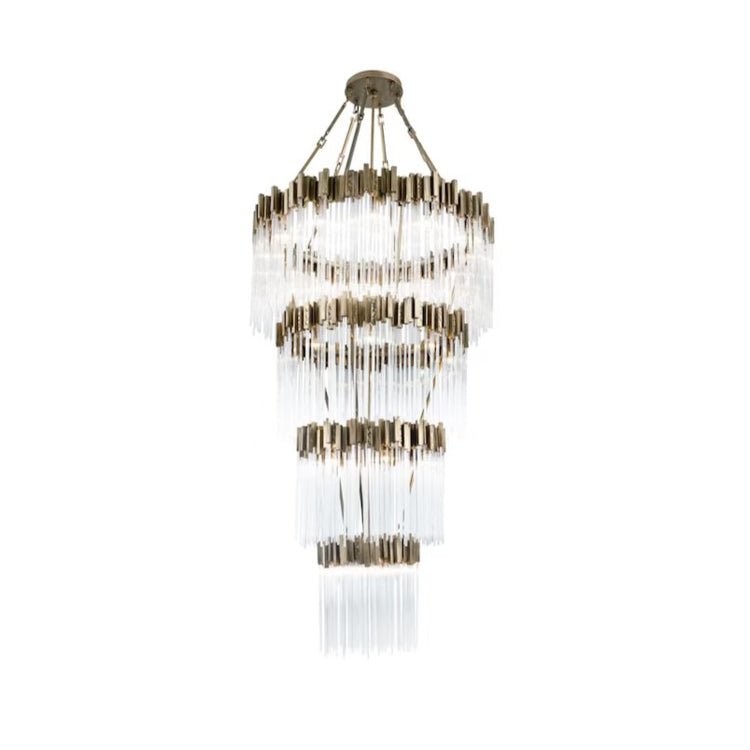 Large Elegant Multi-layers Glam Glass Chandelier for High-ceiling Staircase/Entryway/Living/meeting Room-Chandeliers, Dining Room-Blushlighting-Blushlighting