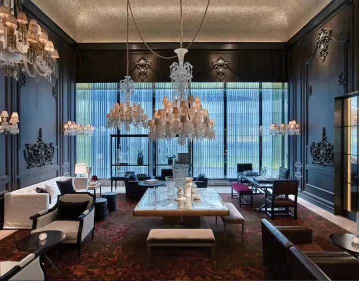 Large Light Luxury Classic Tiered Crystal Candle shaded Chandelier for High-ceiling Rooms/Living Room-Chandeliers-Blushlighting-Blushlighting