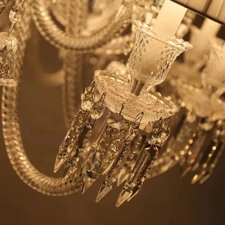 Large Light Luxury Classic Tiered Crystal Candle shaded Chandelier for High-ceiling Rooms/Living Room-Chandeliers-Blushlighting-Blushlighting