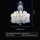 Large Light Luxury Classic Tiered Crystal Candle shaded Chandelier for High-ceiling Rooms/Living Room-Chandeliers-Blushlighting-Blushlighting