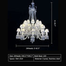 Large Light Luxury Classic Tiered Crystal Candle shaded Chandelier for High-ceiling Rooms/Living Room-Chandeliers-Blushlighting-Blushlighting