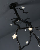 Large Long Branch Flower Chandelier - L 17.7″ x H 43.3″ / L 45cm x H 1100cmBrass stained blackBlushlighting