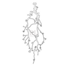 Large Long Branch Flower Chandelier - L 53.1″ x H 129.9″ / L 135cm x H 330cmBrass stained blackBlushlighting