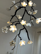 Large Long Branch Flower Chandelier - L 53.1″ x H 129.9″ / L 135cm x H 330cmBrass stained blackBlushlighting