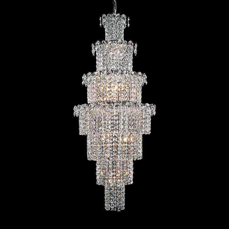 Large Multi-pieces Crystal Chandelier Stylish Ceiling Light Fixture For Foyer Living Room Staircase-Chandeliers-Blushlighting-Blushlighting