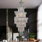 Large Multi-pieces Crystal Chandelier Stylish Ceiling Light Fixture For Foyer Living Room Staircase-Chandeliers-Blushlighting-Blushlighting