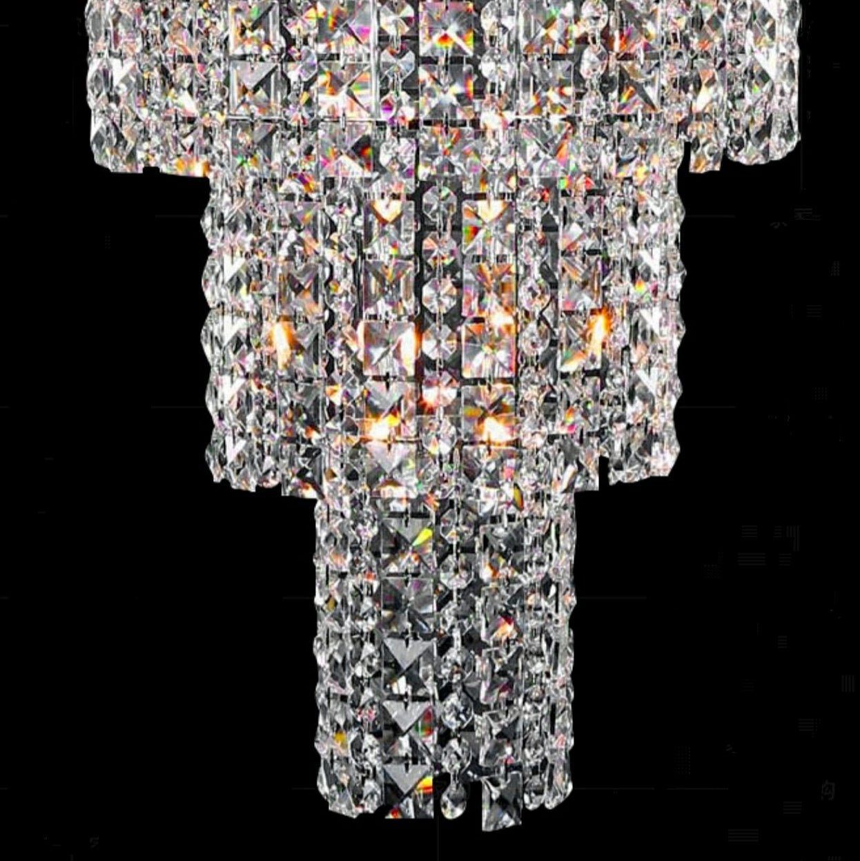 Large Multi-pieces Crystal Chandelier Stylish Ceiling Light Fixture For Foyer Living Room Staircase-Chandeliers-Blushlighting-Blushlighting