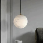 Larry Alabaster Ball Pendant Light For Kitchen Island-Pendant Light-Blushlighting