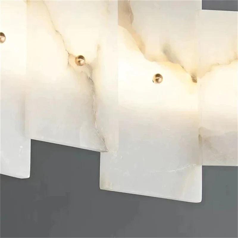 Larry Modern Round Marble Chandelier For Living Room-Chandeliers-Blushlighting