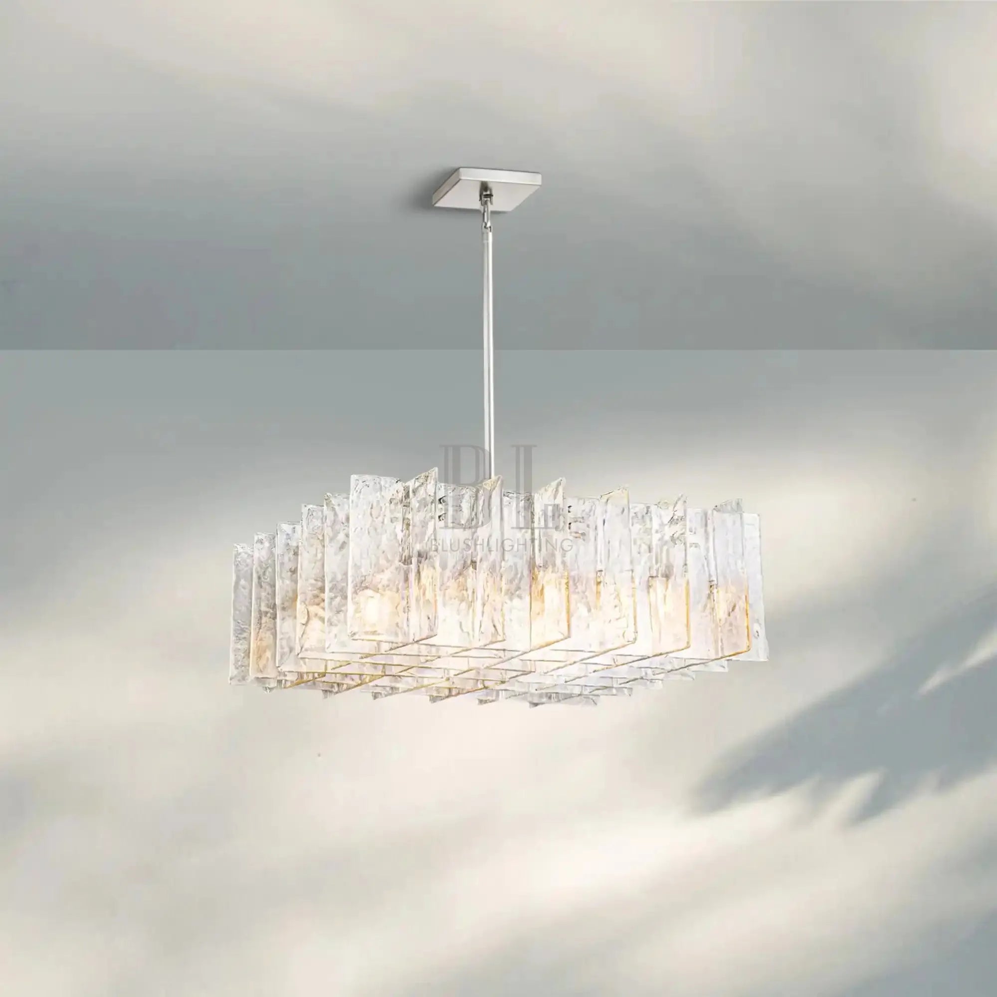 Lattic Square Chandelier 37''-