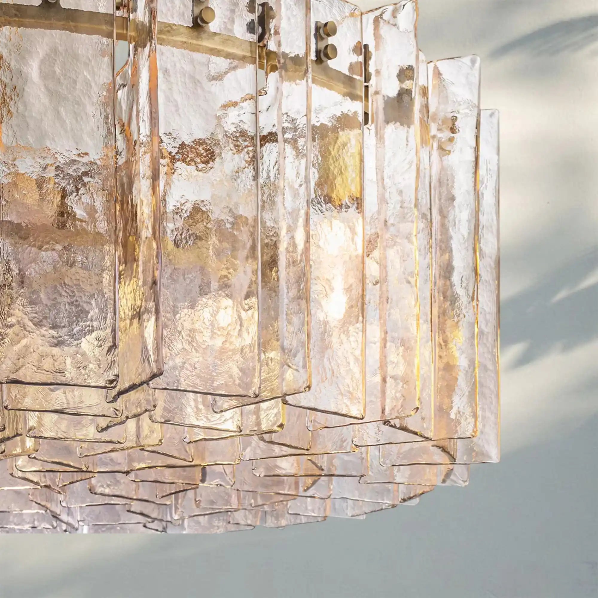 Lattic Smoke Glass Round Chandelier 36'' 48''-