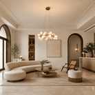 Lauro Ceramic Leaf Chandelier - Blushlighting