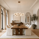 Lauro Ceramic Leaf Chandelier - Blushlighting