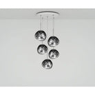 Lava Chandelier Villa Loft Duplex Stairwell Pendant Light - Silver5 Balls - Style BBlushlighting