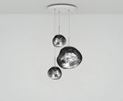 Lava Chandelier Villa Loft Duplex Stairwell Pendant Light - Silver3 BallsBlushlighting