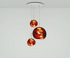 Lava Chandelier Villa Loft Duplex Stairwell Pendant Light - Rose Gold3 BallsBlushlighting