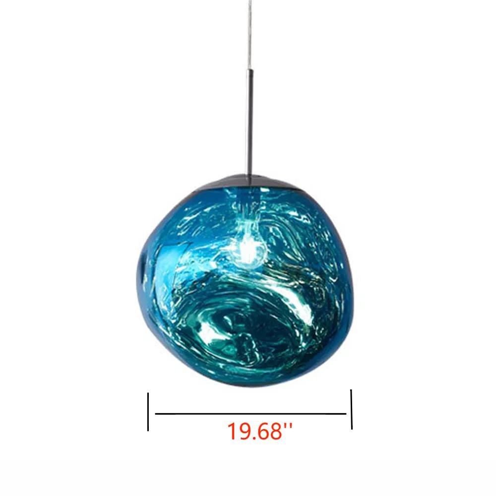 Lava Chandelier Villa Loft Duplex Stairwell Pendant Light - Blue1 Ball - DIA 19.68'' / 50cmBlushlighting