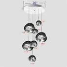 Lava Chandelier Villa Loft Duplex Stairwell Pendant Light - Gold7 BallsBlushlighting