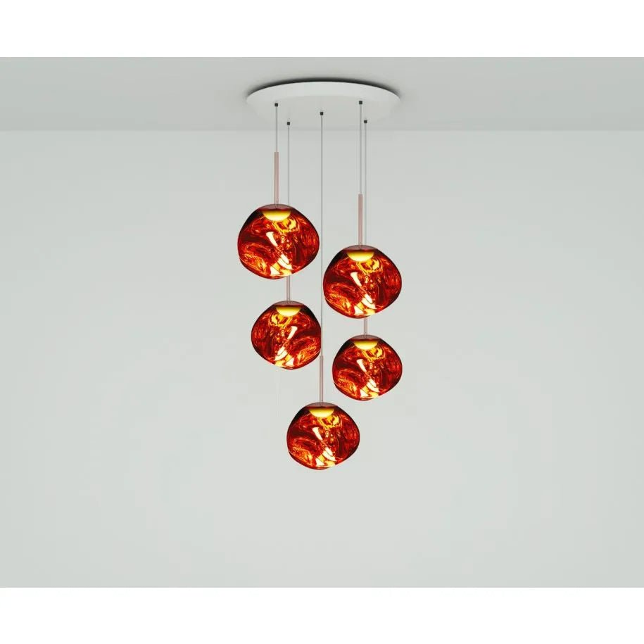 Lava Chandelier Villa Loft Duplex Stairwell Pendant Light - Rose Gold5 Balls - Style BBlushlighting