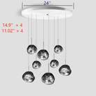 Lava Chandelier Villa Loft Duplex Stairwell Pendant Light - Gold8 BallsBlushlighting