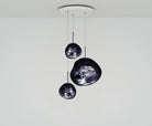 Lava Chandelier Villa Loft Duplex Stairwell Pendant Light - Smokey Gray3 BallsBlushlighting