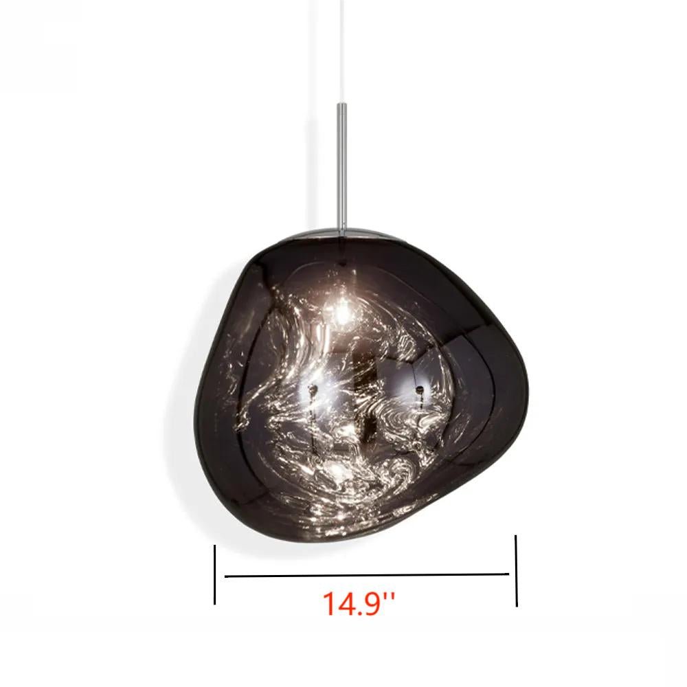 Lava Chandelier Villa Loft Duplex Stairwell Pendant Light - Smokey Gray1 Ball - DIA 14.9'' / 38cmBlushlighting