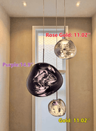 Lava Chandelier Villa Loft Duplex Stairwell Pendant Light - Rose Gold5 Balls - Style ABlushlighting