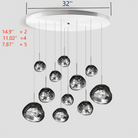 Lava Chandelier Villa Loft Duplex Stairwell Pendant Light - Gold11 BallsBlushlighting