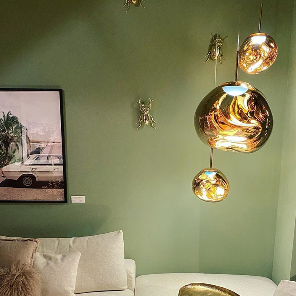 Lava Chandelier Villa Loft Duplex Stairwell Pendant Light - Gold1 Ball - DIA 7.87'' / 20cmBlushlighting