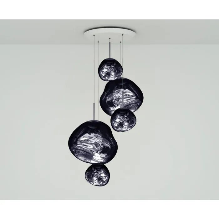 Lava Chandelier Villa Loft Duplex Stairwell Pendant Light - Smokey Gray5 Balls - Style ABlushlighting
